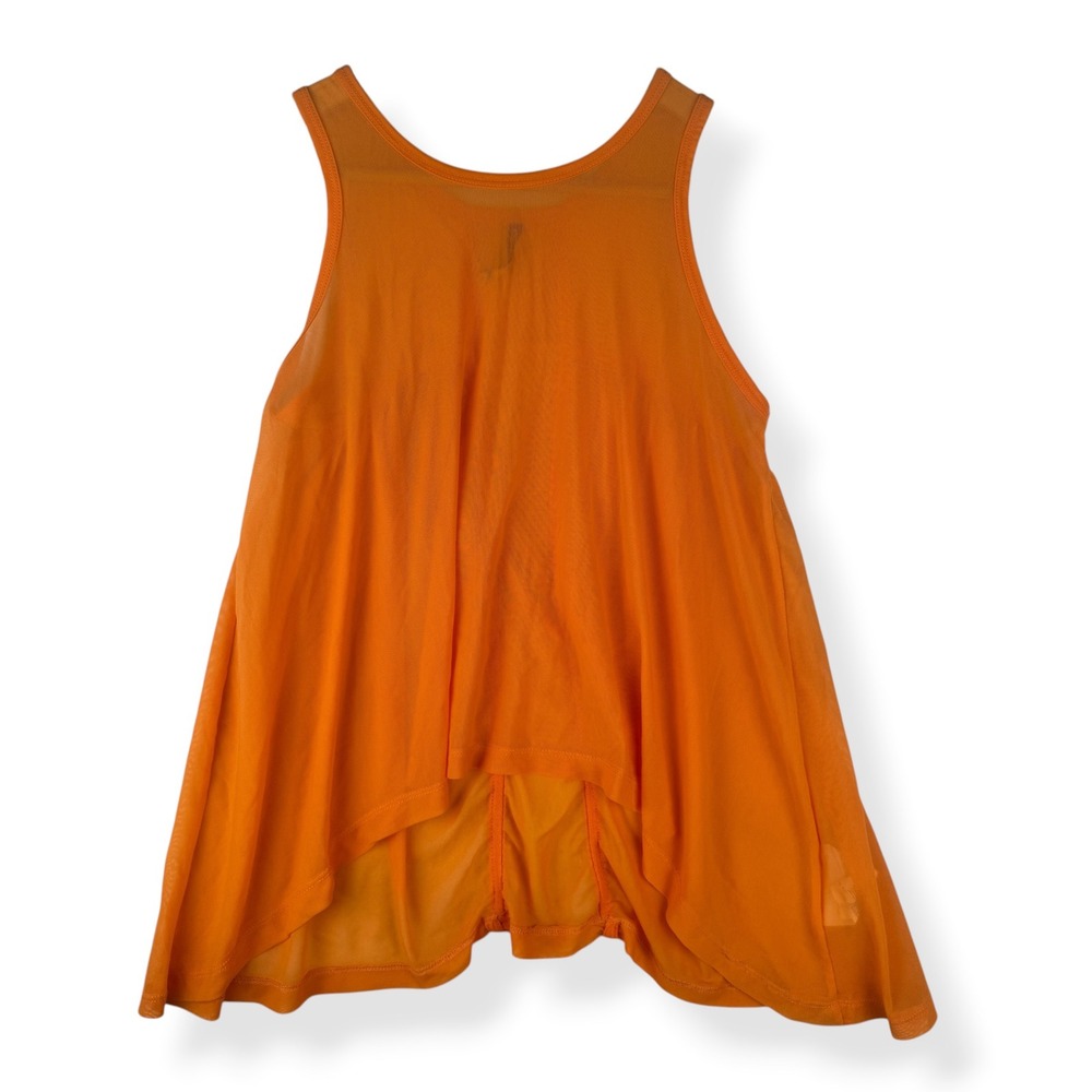 Off Shore Sheer Tank Top Womens Size Medium Orange Mesh Festival Rave Party Club
